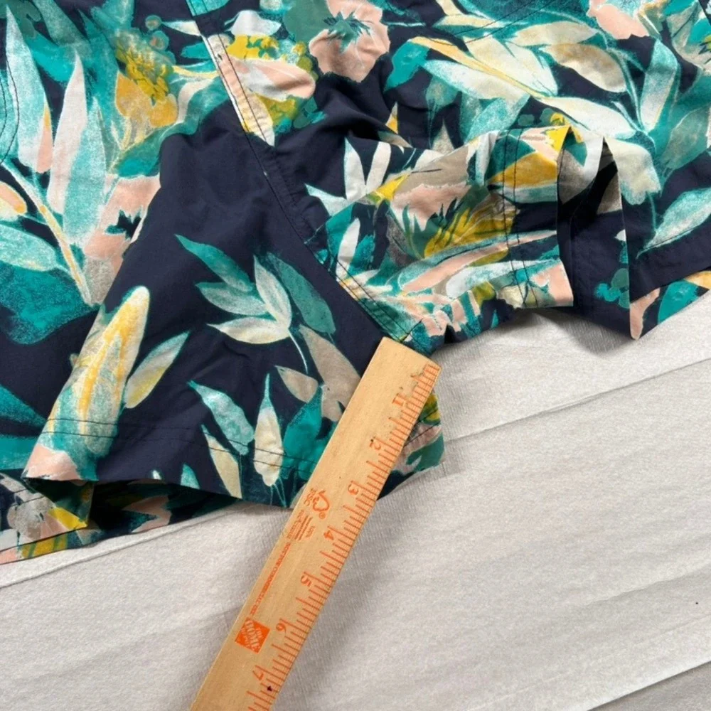 Columbia Mens XXL Swim Trunks Navy Blue Floral Tropical Linerless 4